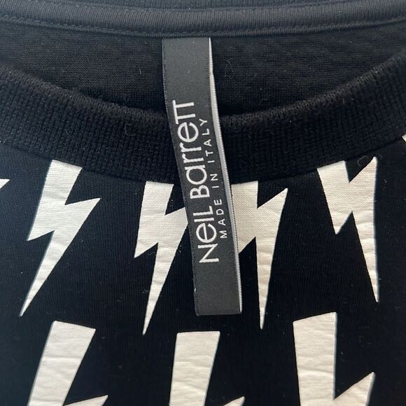 Neil Barrett Thunderbolt black pullover sweatshirt size XS (fits XS/S) - Picture 3 of 7